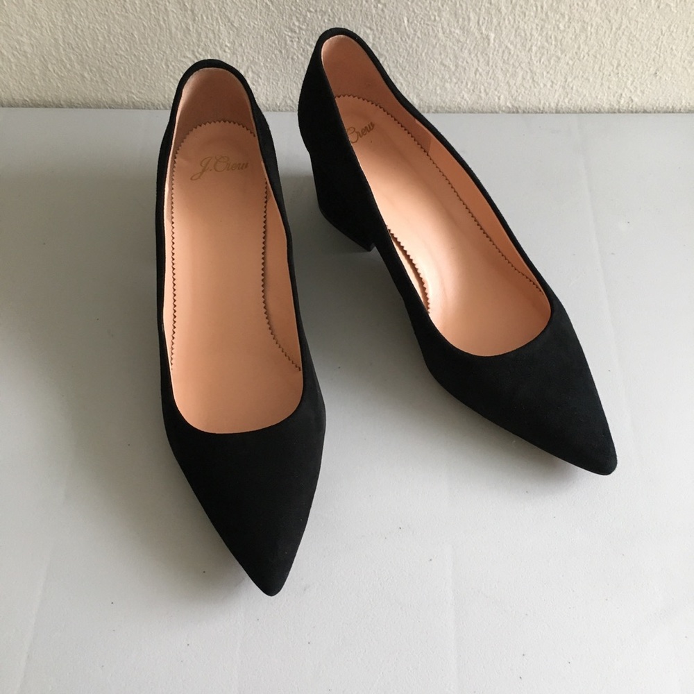 J.Crew Black Suede “Laney” Pumps